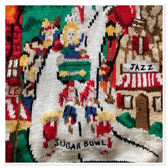 The Eagles Eye Alexandra Bartlett Vintage Knit Rosebowl Cardigan Sweater Blue S - Picture 6 of 8